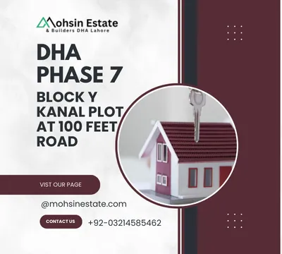 DHA Phase 7 Block Y, 1 Kanal Plot on 100 Feet Road
