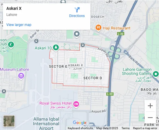 Visit Google Map Askari 10 Lahore Pakistan