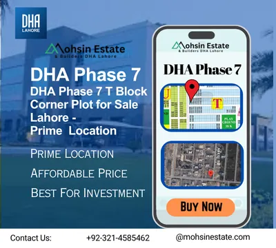 DHA Phase 7 T Block Corner Plot for Sale Lahore - Prime Location