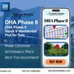 DHA Phase 8 Block V Residential Plot for Sale