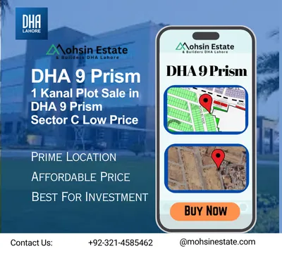 1 Kanal Plot sale in DHA 9 prism Sector C Low Price