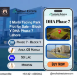 5 Marla Facing Park Plot for Sale – Block Y DHA Phase 7 Lahore