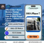 Affordable 1 Kanal Modern Design Luxury House for Sale in DHA Phase 7 Lahore – Direct From Owner
