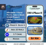 Affordable 1 Kanal Plot for Sale in Block S DHA Phase 8 Lahore – Investment Price