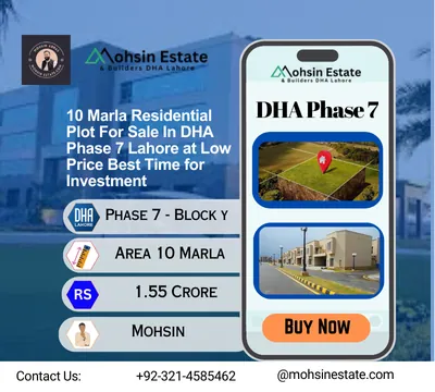 10 Marla Residential Plot For Sale In DHA Phase 7 Lahore Y Block at Low Price Best Time for Investment