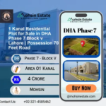 1 Kanal Residential Plot for Sale in DHA Phase 7 Block v Lahore Possession 70 Feet Road