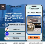 10 Marla Modern House for Sale in DHA Phase 9 Town Lahore - Prime Location Stunning Brand New Furnished House in Block D