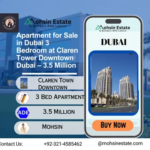 Apartment for Sale in Dubai 3 Bedroom at Claren Tower Downtown Dubai – 35 Million