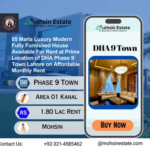 05 Marla Luxury Modern Fully Furnished House Available For Rent at Prime Location of DHA Phase 9 Town Lahore on Affordable Monthly Rent