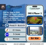 Plot for Sale in DHA Phase 5 B Block Lahore Area 1 Kanal Residential Good Location on Affordable Rate near Plot 812-B