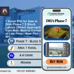1 Kanal Plot for Sale in DHA Phase 7 S Block Lahore Direct Approach from Main Next to Corner at Low Price Near Plot - 901
