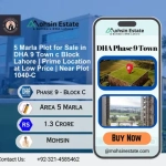 5 Marla Plot for Sale in DHA 9 Town c Block Lahore Prime Location at Low Price Near Plot 1040-C