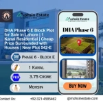 DHA Phase 6 E Block Plot for Sale in Lahore 1 Kanal Residential Cheap Price Surrounded with Houses Near Plot 542-E