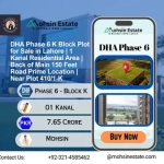 DHA Phase 6 K Block Plot for Sale in Lahore 1 Kanal Residential Area Back of Main 150 Feet Road Prime Location Near Plot 4101-K