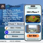 DHA Phase 7 Q Block Plot for Sale in Lahore 1 Kanal Residential Cheap Price Direct Approach from 100 feet wide Road Near Plot 46012-Q