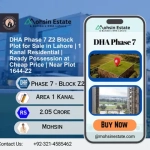 DHA Phase 7 Z2 Block Plot for Sale in Lahore 1 Kanal Residential Ready Possession at Cheap Price Near Plot 1644-Z2