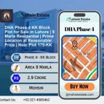 DHA Phase 4 KK Block Plot for Sale in Lahore 9 Marla Residential Prime Location at Reasonable Price Near Plot 179-KK