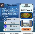 DHA Phase 6 L Block Plot for Sale in Lahore | 1 Kanal Residential | Prime Location Near to Park Direct Approach | Near Plot 330-L