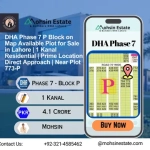 DHA Phase 7 P Block on Map Available Plot for Sale in Lahore | 1 Kanal Residential | Prime Location Direct Approach | Near Plot 773-P