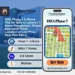 DHA Phase 7 U Block Plot for Sale in Lahore 1 Kanal Residential Direct Approach Prime Location at Low Price Near Plot 854-U