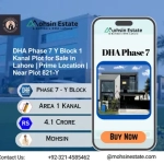 DHA Phase 7 Y Block 1 Kanal Plot for Sale in Lahore | Prime Location | Near Plot 821-Y