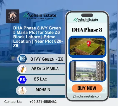 DHA Phase 8 IVY Green 5 Marla Plot for Sale Z6 Block Lahore | Prime Location | Near Plot 820-Z6