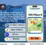 DHA Phase 8 IVY Green Z5 Block 5 Marla Plot for Sale in Lahore Prime Location Plot at Low Price on Back of Main Road Near Plot 360