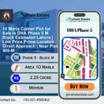 10 Marla Corner Plot for Sale in DHA Phase 5 M Block Extension Lahore Low Price Prime Location Direct Approach Near Plot 906-M