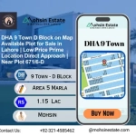 DHA 9 Town D Block on Map Available Plot for Sale in Lahore Low Price Prime Location Direct Approach Near Plot 6716-D