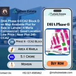 DHA Phase 6 CCA2 Block D on Map Available Plot for Sale in Lahore 4 Marla Commercial Good Location Low Price Near Plot 246-CCA2