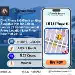 DHA Phase 6 G Block on Map Available Plot for Sale in Lahore 1 Kanal Residential Prime Location Low Price Near Plot 291-G
