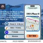 DHA Phase 6 H Block on Map Available Plot for Sale in Lahore 1 Kanal Residential Prime Location Back of Main Road Near Plot 45-H