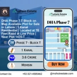 DHA Phase 7 T Block on Map Available Plot for Sale in Lahore 1 Kanal Residential Located at 70 Feet Raod at Low Price Near Plot 1435-T
