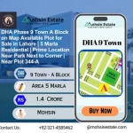 DHA Phase 9 Town A Block on Map Available Plot for Sale in Lahore 5 Marla Residential Prime Location Near Park Next to Corner Near Plot 344-A