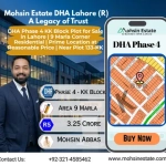 DHA Phase 4 KK Block on Map Available Plot for Sale in Lahore | 9 Marla Corner Residential | Prime Location at Reasonable Price | Near Plot 133-KK
