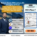 DHA Phase 7 Y Block on Map Available Plot for Sale in Lahore 7 Marla Residential Good Location at Low Price Near Plot 5006 Y