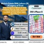 DHA Phase 8 V Block on Map Available Plot for Sale in Lahore 1 Kanal Residential Prime Location at Low Price Near Plot 970-V