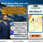 DHA Phase 8 X Block on Map Available Plot for Sale in Lahore 1 Kanal Residential Prime Location Facing Park at Low Price Near Plot 917-X