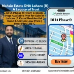 DHA Phase 9 Prism C Block Map Available Plot for Sale in Lahore 1 Kanal Residential Good Location Low Price Near Plot 1215-C