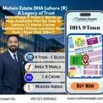 DHA Phase 9 Town C Block on Map Available Plot for Sale in Lahore 5 Marla Corner Residential Prime Location Near Park Near Plot 1584-C