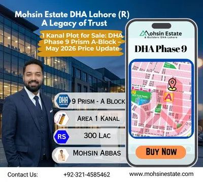 1 Kanal Plot for Sale DHA Phase 9 Prism A-Block – May 2026 Price Update