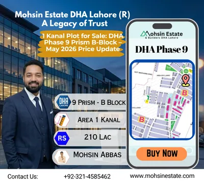 1 Kanal Plot for Sale DHA Phase 9 Prism B-Block – May 2026 Price Update