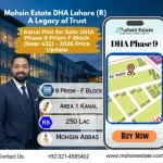 1 Kanal Plot for Sale DHA Phase 9 Prism F Block (Near 432) – 2026 Price Update