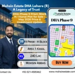 DHA Phase 9 Prism Block H: 1 Kanal Plot for Sale – May 2026 Price & Investment Update