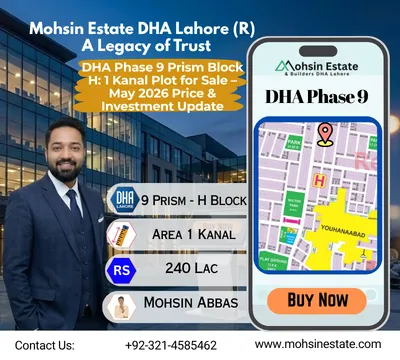 DHA Phase 9 Prism Block H: 1 Kanal Plot for Sale – May 2026 Price & Investment Update