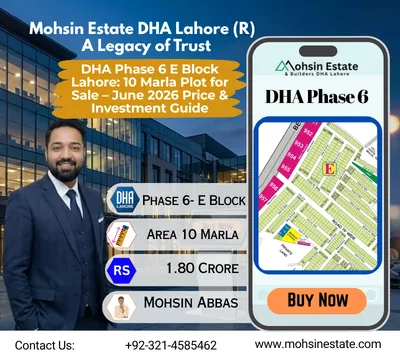 DHA Phase 6 E Block Lahore 10 Marla Plot for Sale – June 2026 Price & Investment Guide