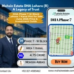 DHA Phase 7 W Block Lahore 1 Kanal Plot for Sale – June 2026 Price & Investment Guide