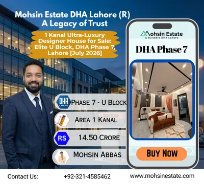 1 Kanal Ultra-Luxury Designer House for Sale Elite U Block DHA Phase 7 Lahore [July 2026]