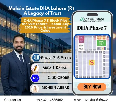 DHA Phase 7 S Block Plot for Sale Lahore 1 Kanal July 2026 Price & Investment Guide