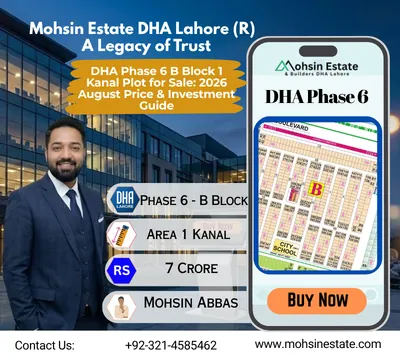 DHA Phase 6 B Block 1 Kanal Plot for Sale 2026 August Price & Investment Guide